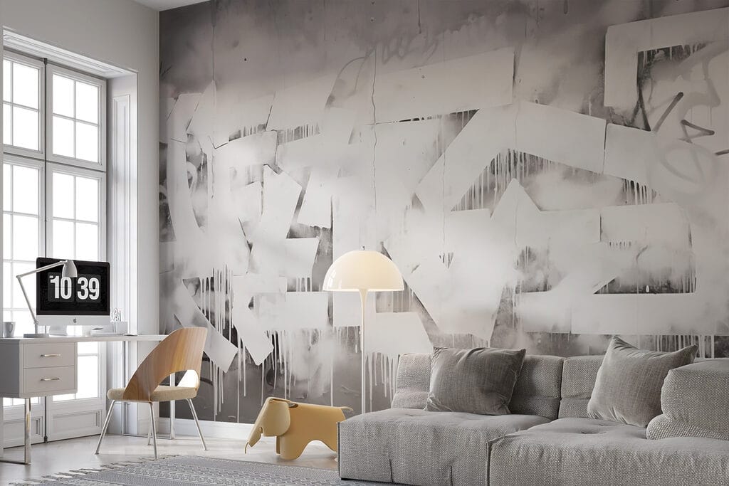 White paint on a wall