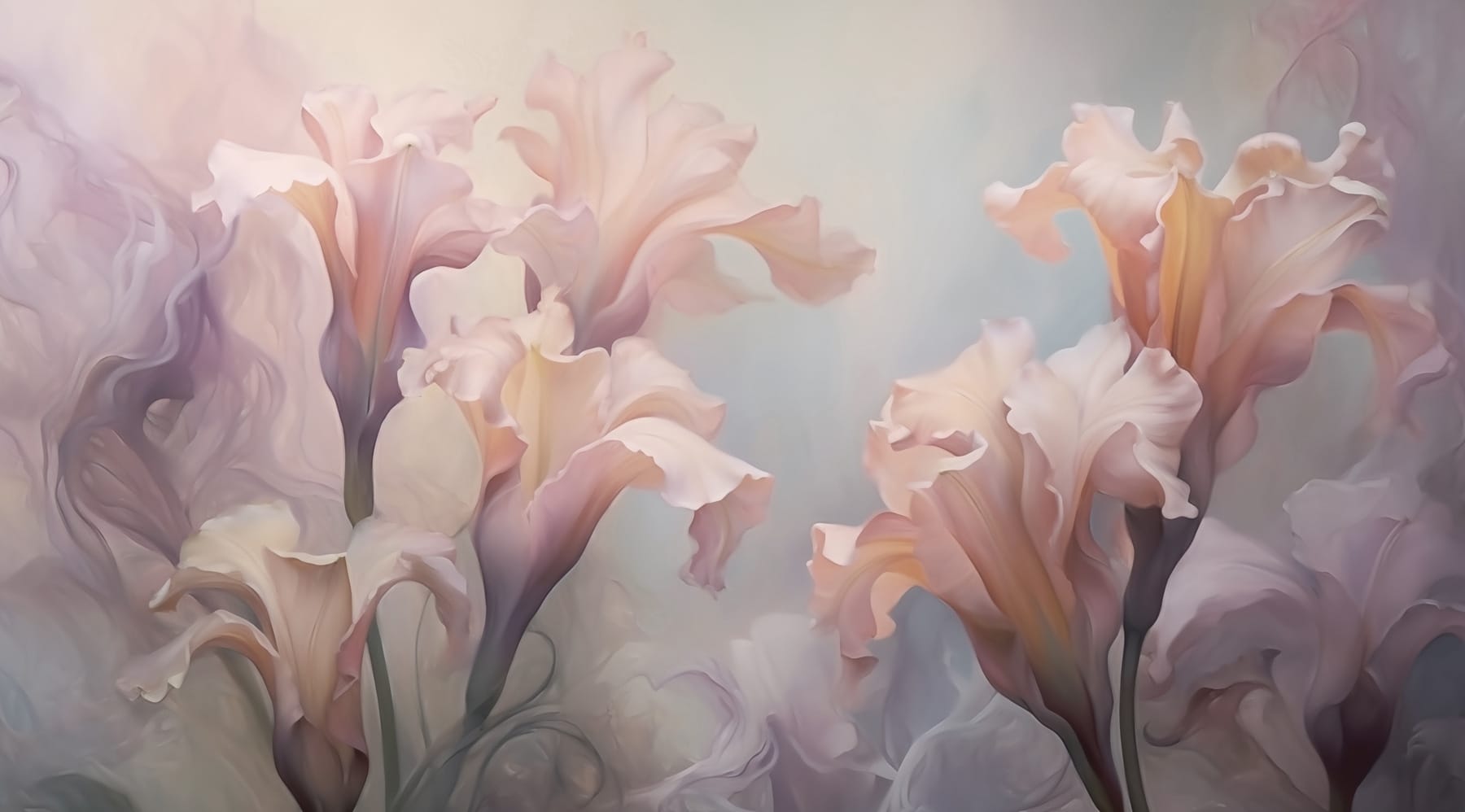 Delicate blooms in soft hues