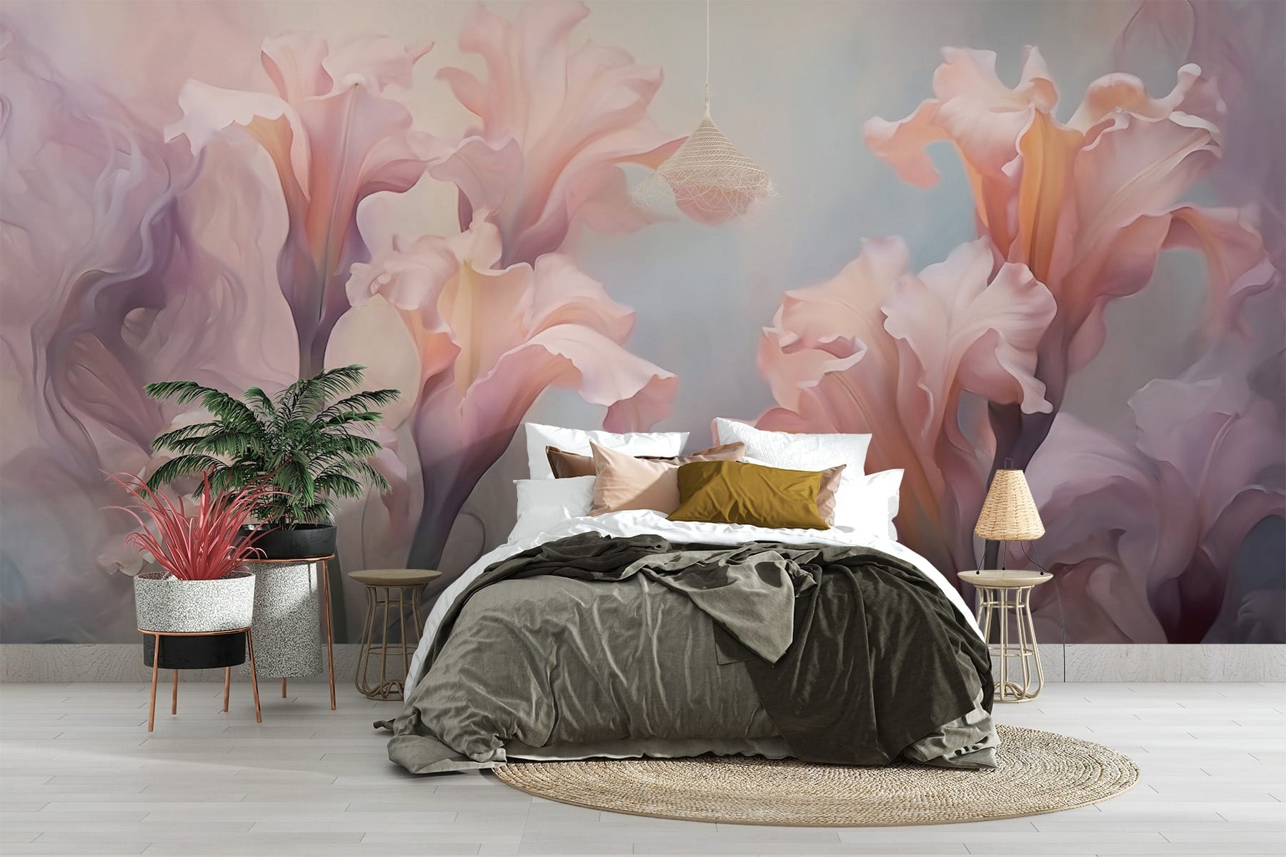 Delicate blooms in soft hues