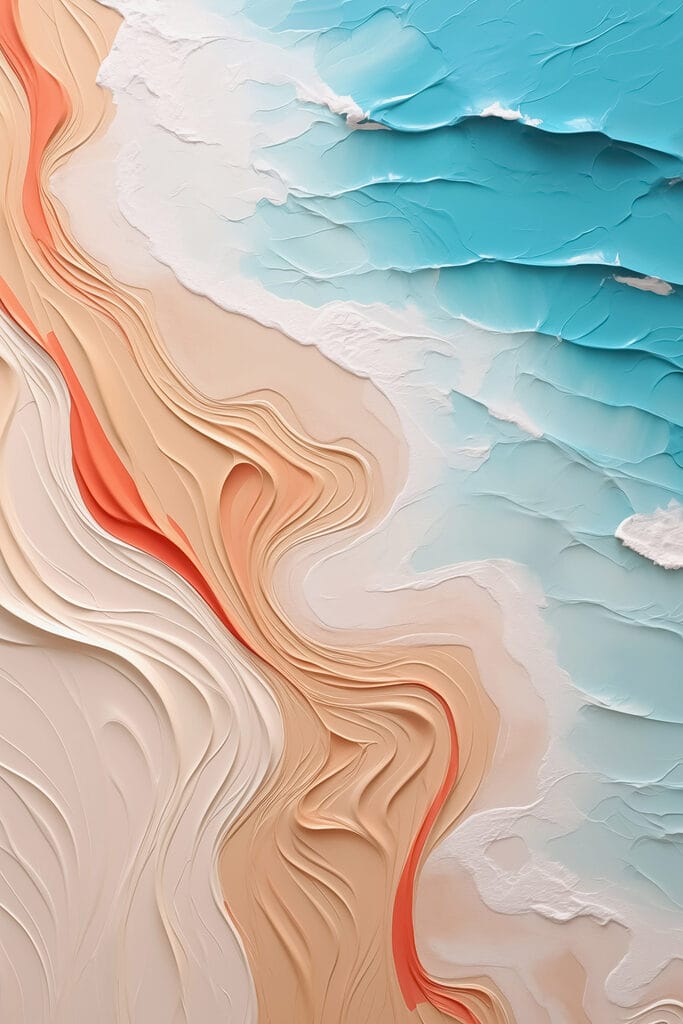 Textured waves of land and sea