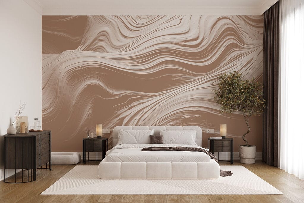 White swirls on a surface