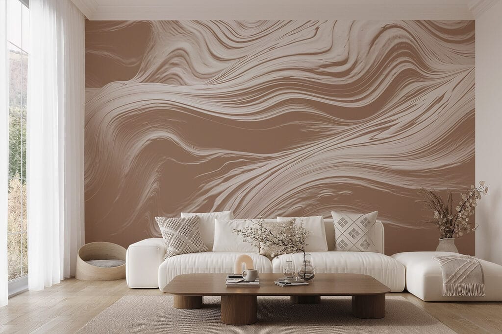 White swirls on a surface