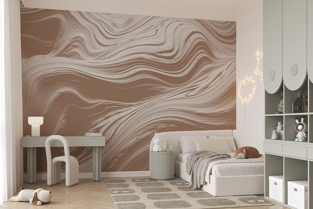 White swirls on a surface