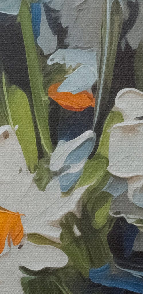 Bright daisies against a blue backdrop