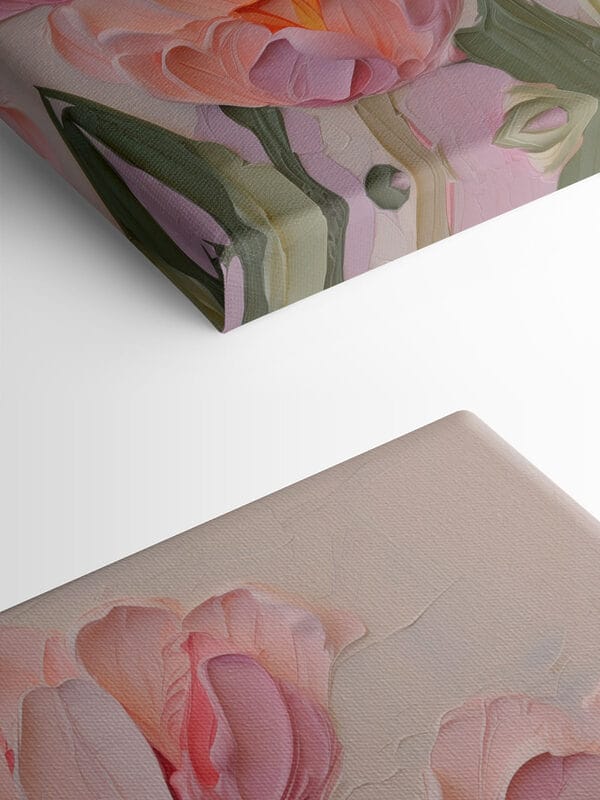 Painting of pink flowers Painting of pink flowers