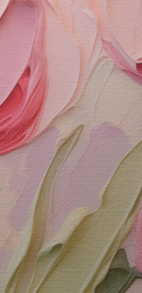 Painting of pink flowers Painting of pink flowers