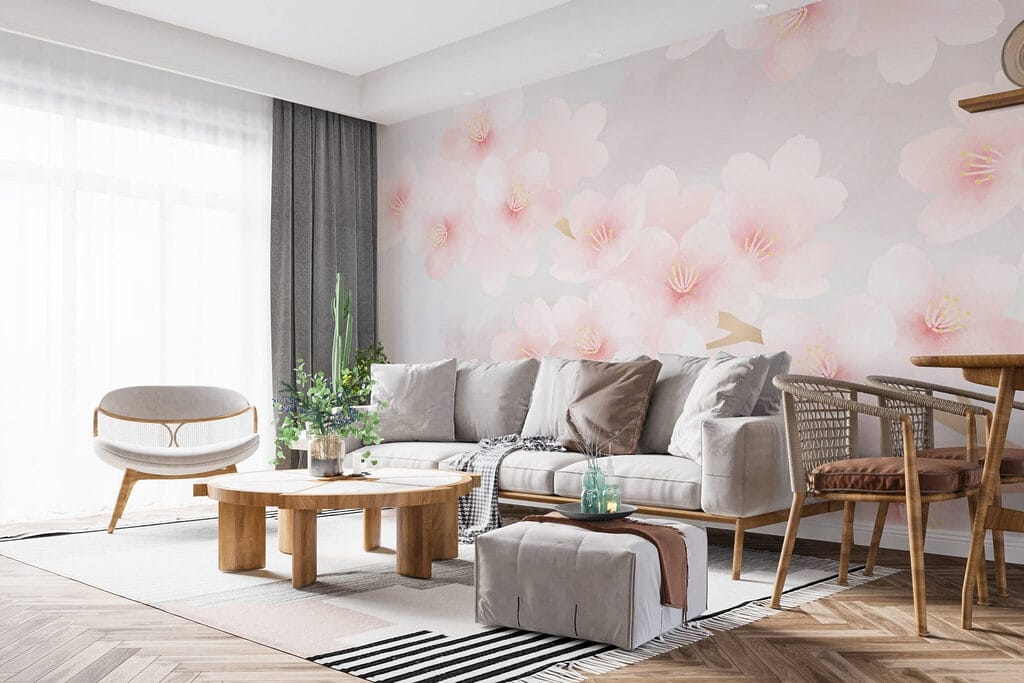 Delicate blossoms in soft hues