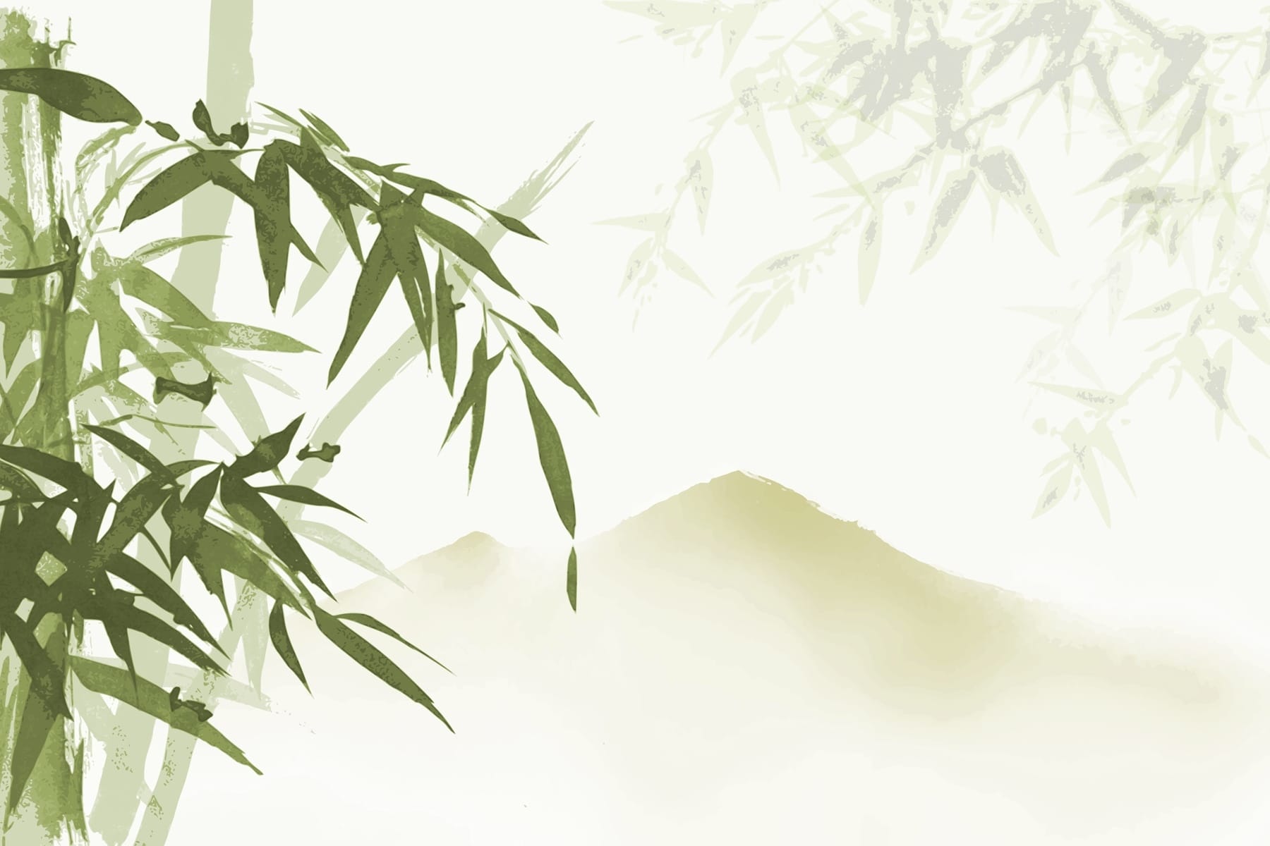 Gentle breeze through bamboo leaves