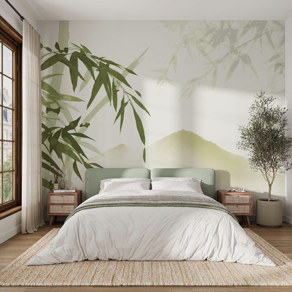 Gentle breeze through bamboo leaves