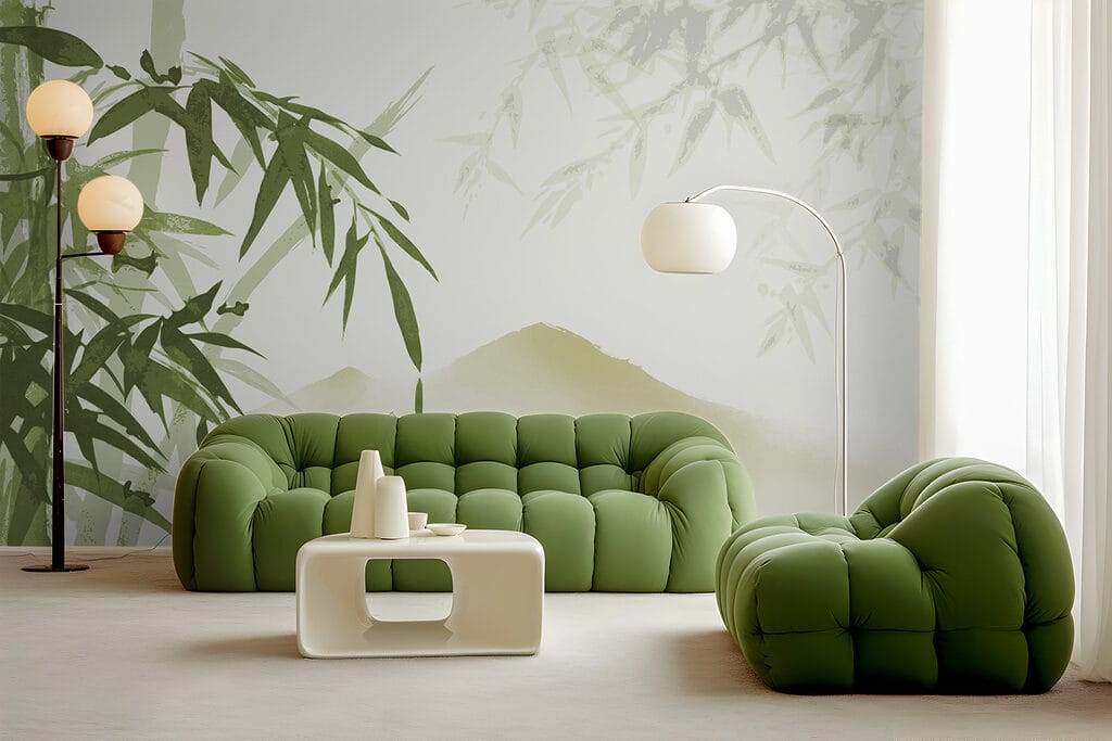 Gentle breeze through bamboo leaves