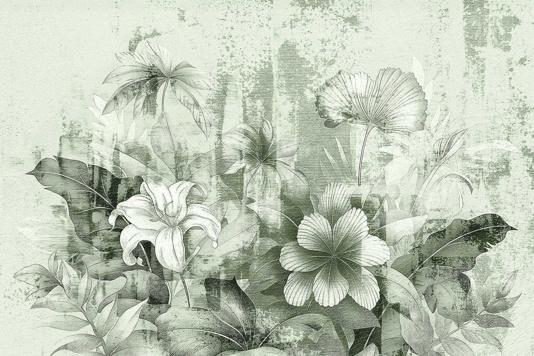 Delicate flora on textured backdrop Delicate flora on textured backdrop