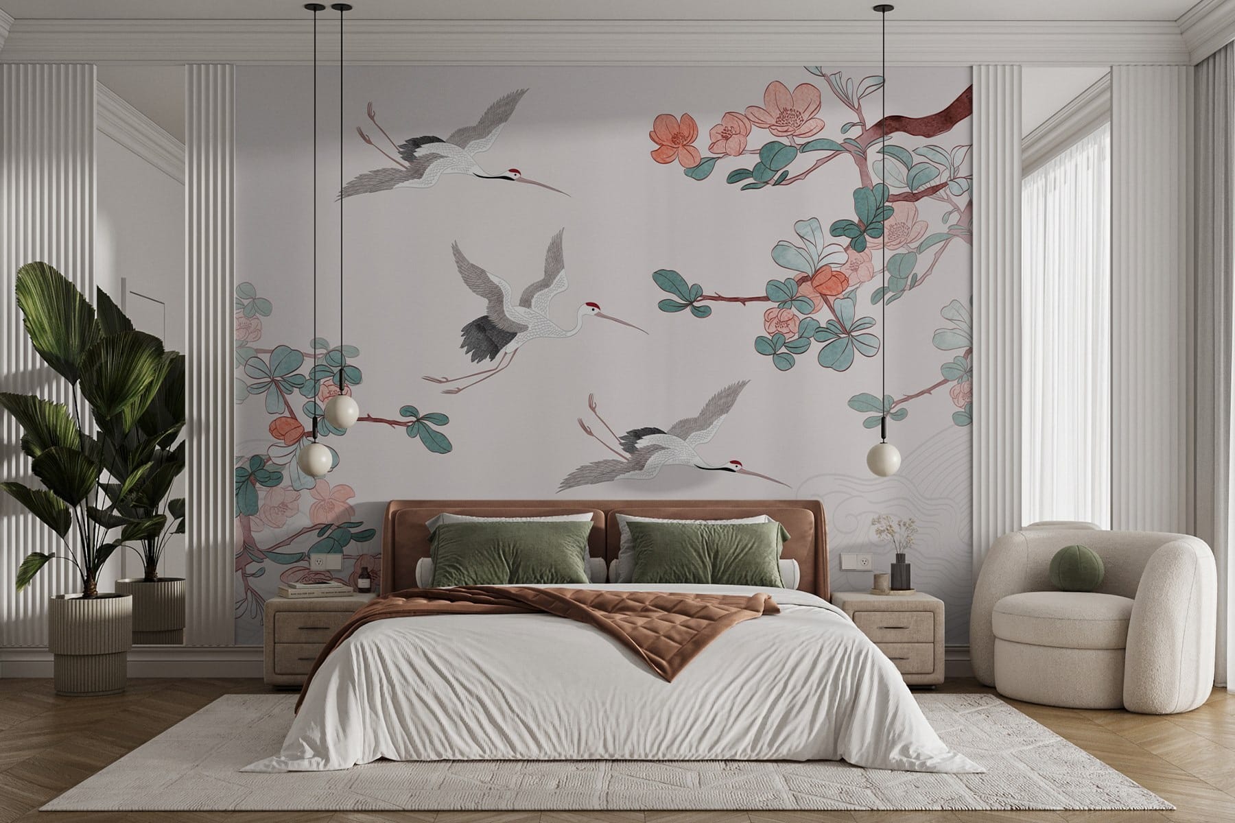 Group of birds flying in the air