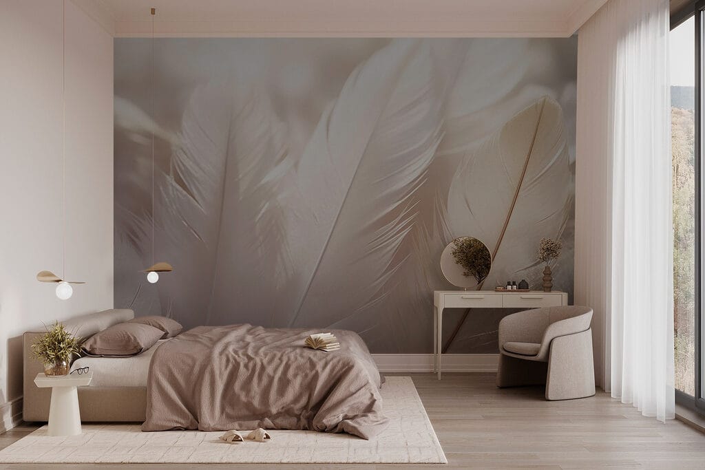 Soft elegance of delicate feathers