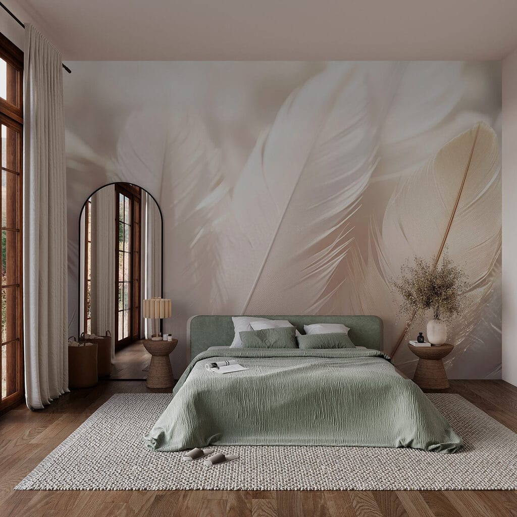 Soft elegance of delicate feathers
