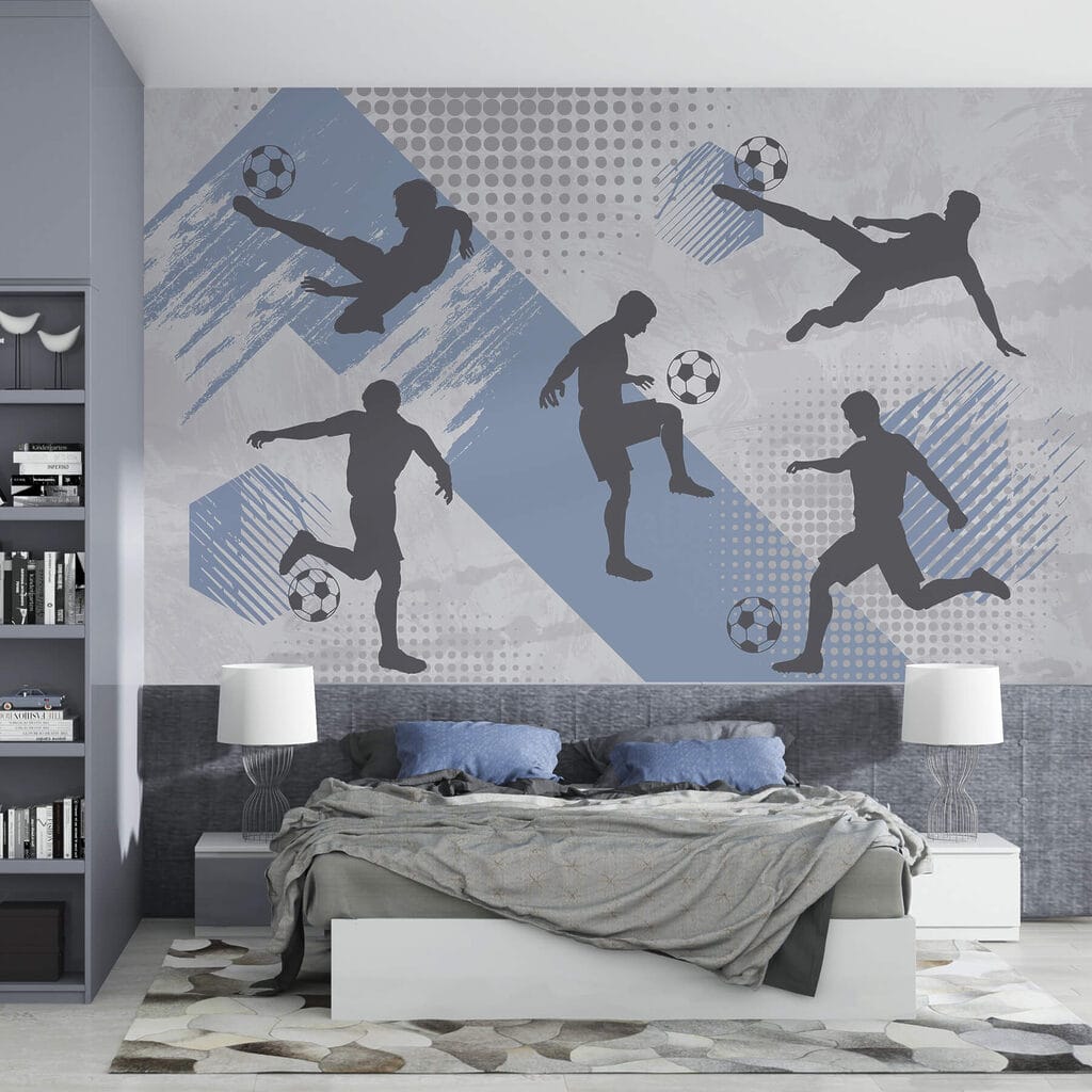 Group of men playing football Group of men playing football