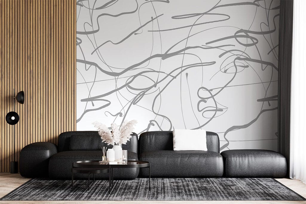 White background with gray lines