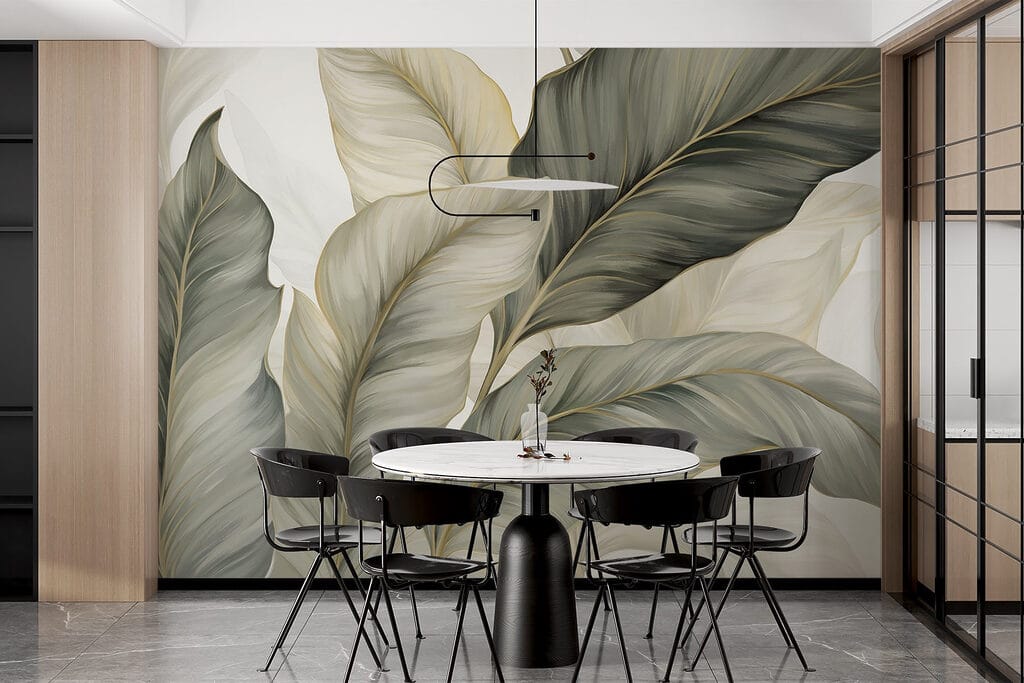 Lush leaves in soft hues Lush leaves in soft hues