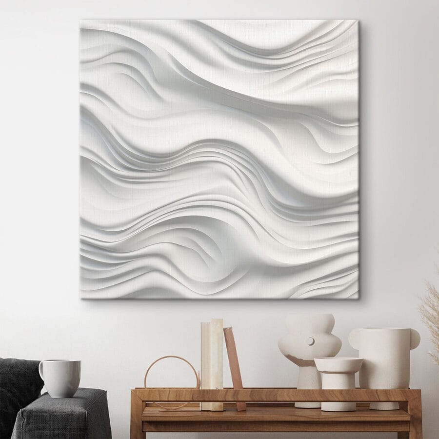 White wavy surface with lines White wavy surface with lines