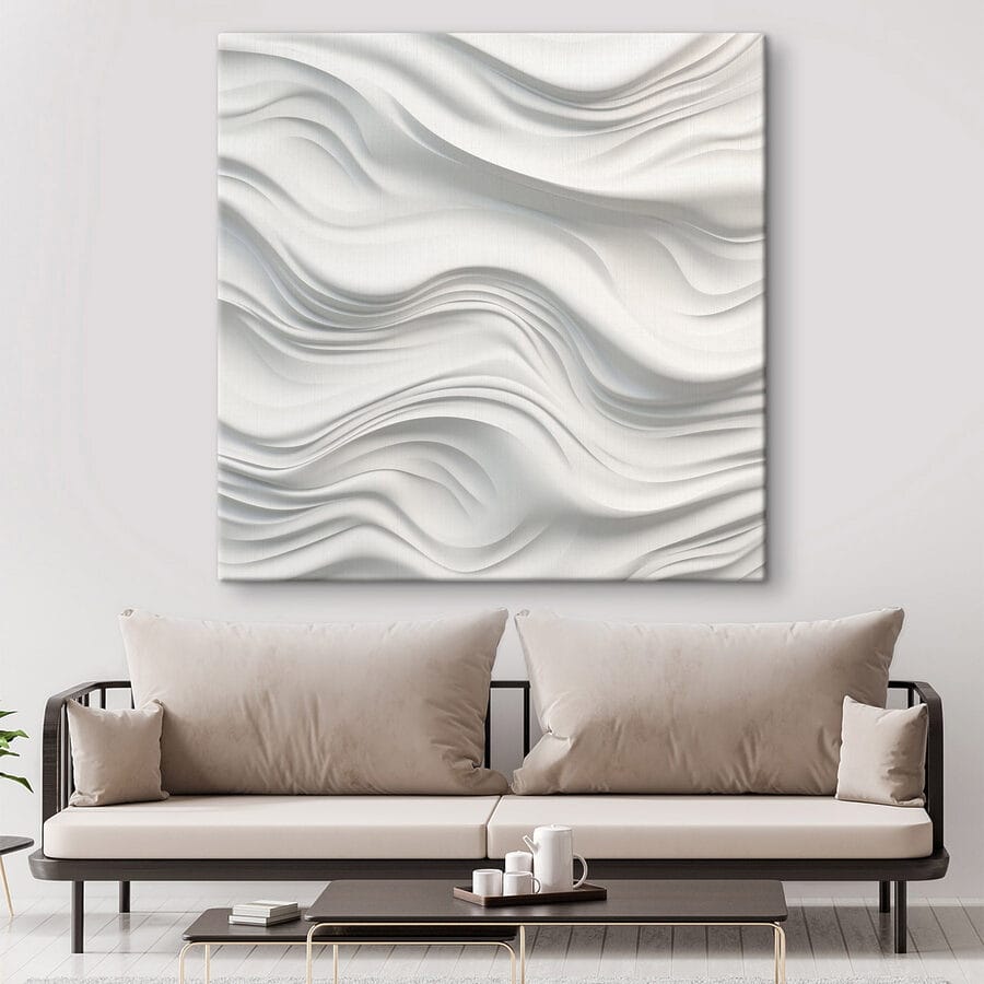 White wavy surface with lines White wavy surface with lines