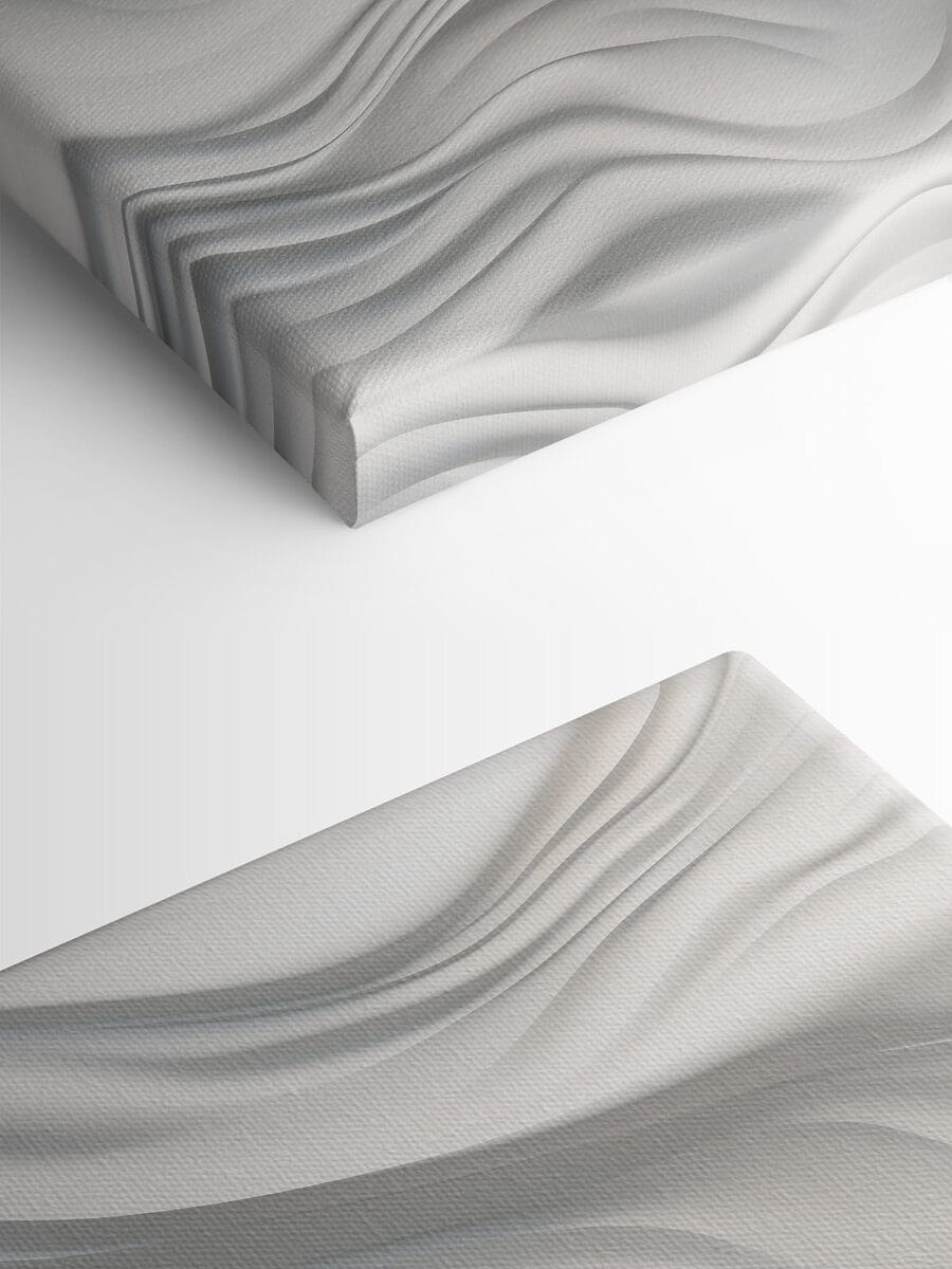 White wavy surface with lines White wavy surface with lines