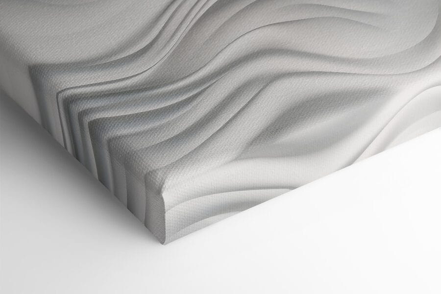 White wavy surface with lines White wavy surface with lines