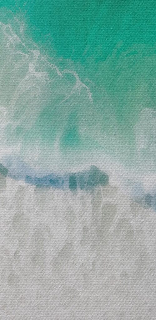 Waves crashing on a beach