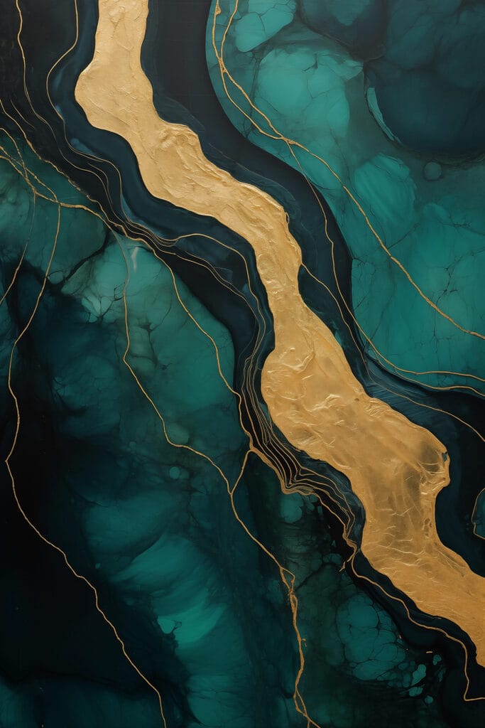 Serene flow of emerald and earth Serene flow of emerald and earth