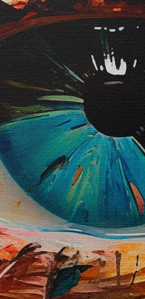 Vibrant color meets mesmerizing gaze Vibrant color meets mesmerizing gaze