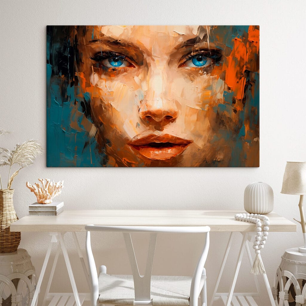 Painting of a woman's face