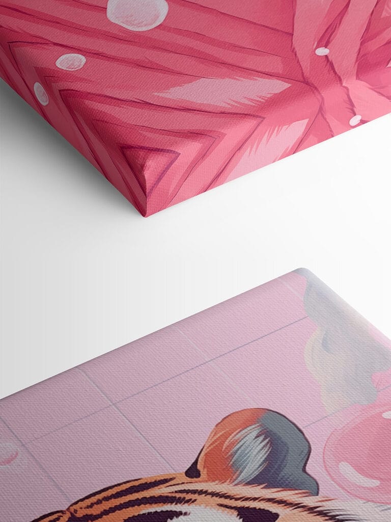 Tiger wearing a pink robe Tiger wearing a pink robe