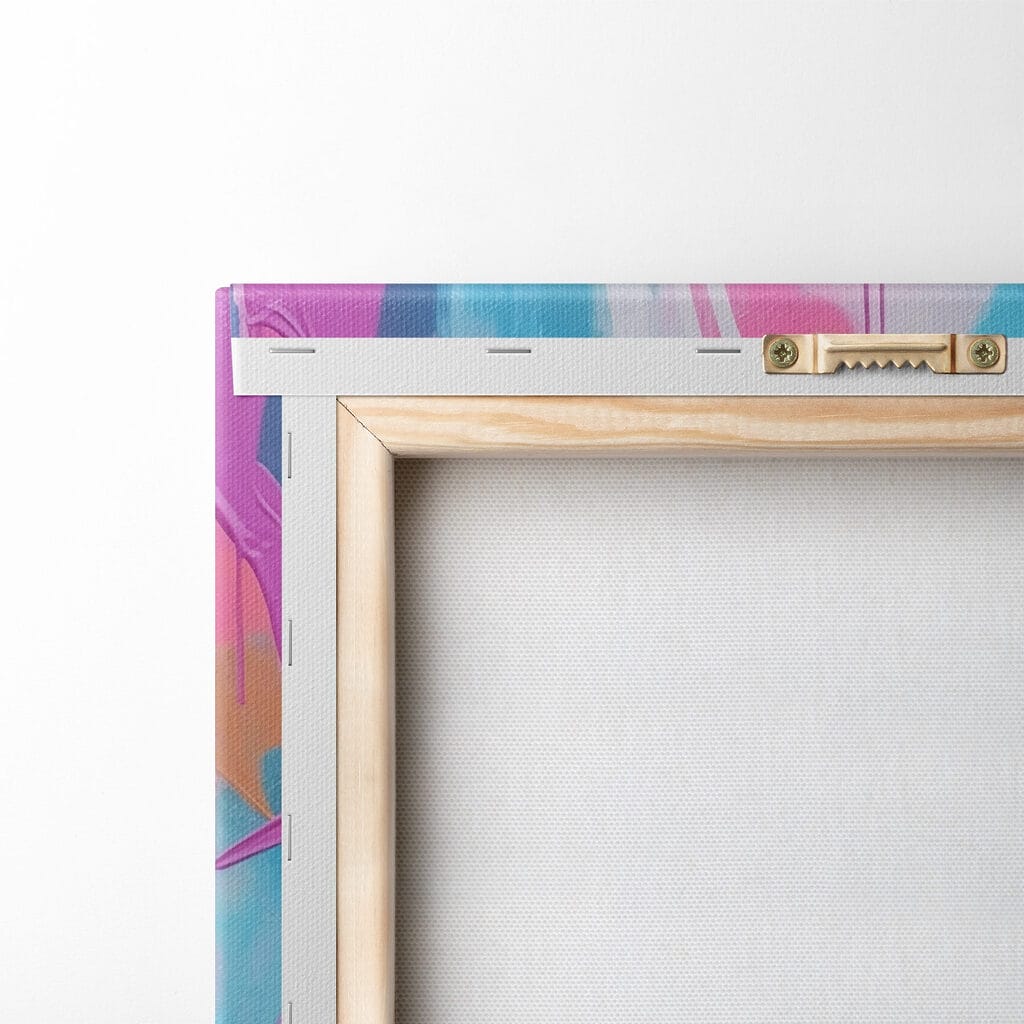 Painting of pink and blue paint