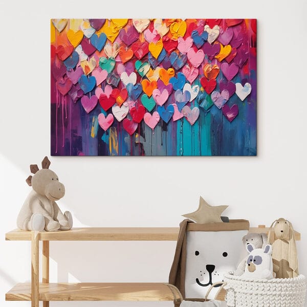 Painting of many hearts Painting of many hearts