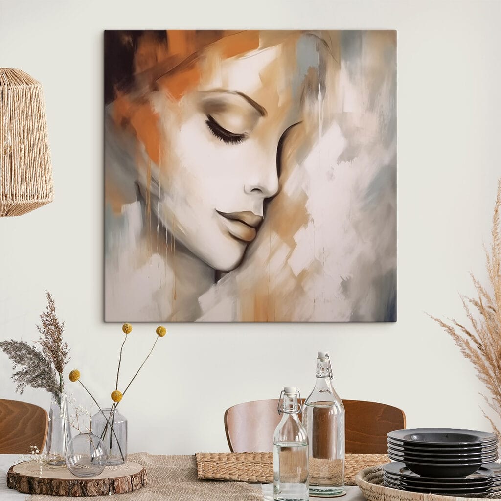 Painting of a woman's face