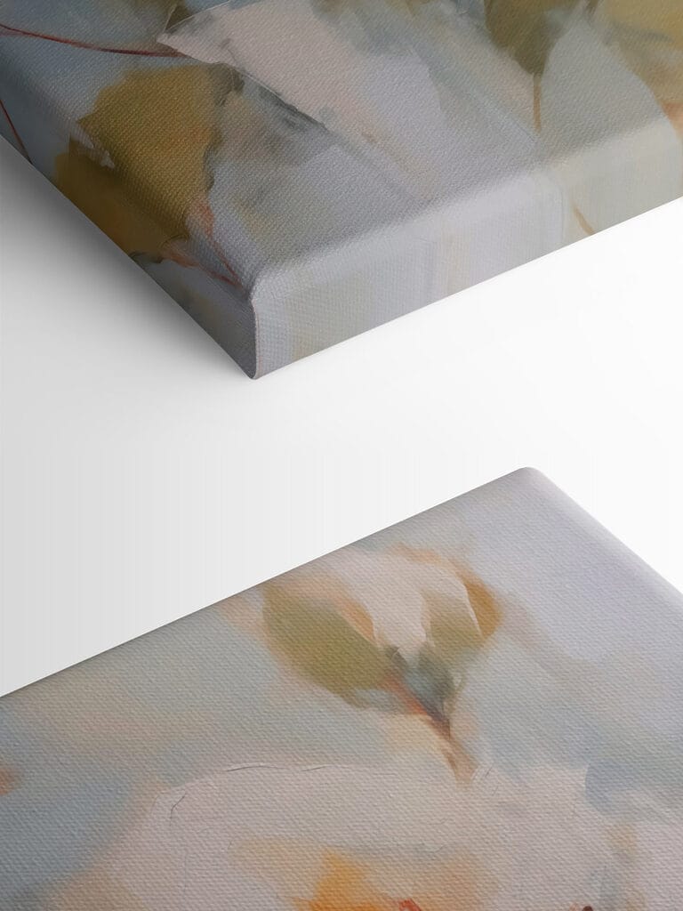 Painting of flowers on a blue background Painting of flowers on a blue background