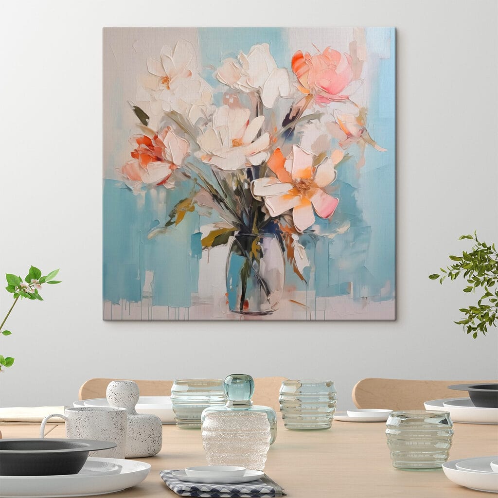 Painting of flowers in a vase Painting of flowers in a vase