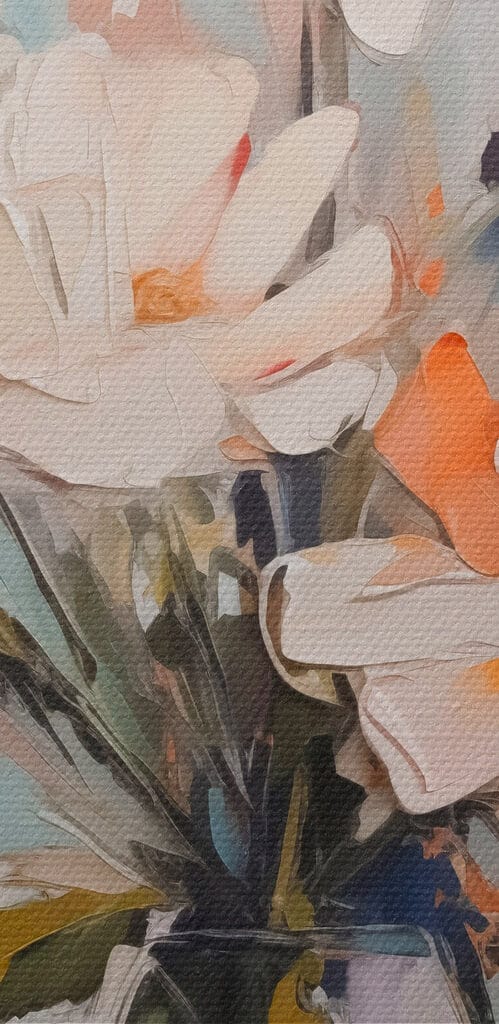 Painting of flowers in a vase Painting of flowers in a vase