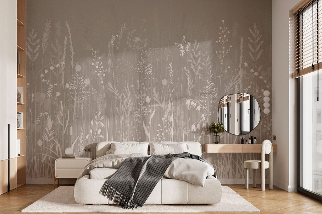 Field of grass and flowers