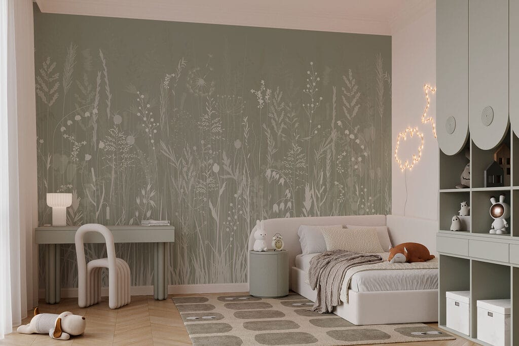 Field of grass and flowers