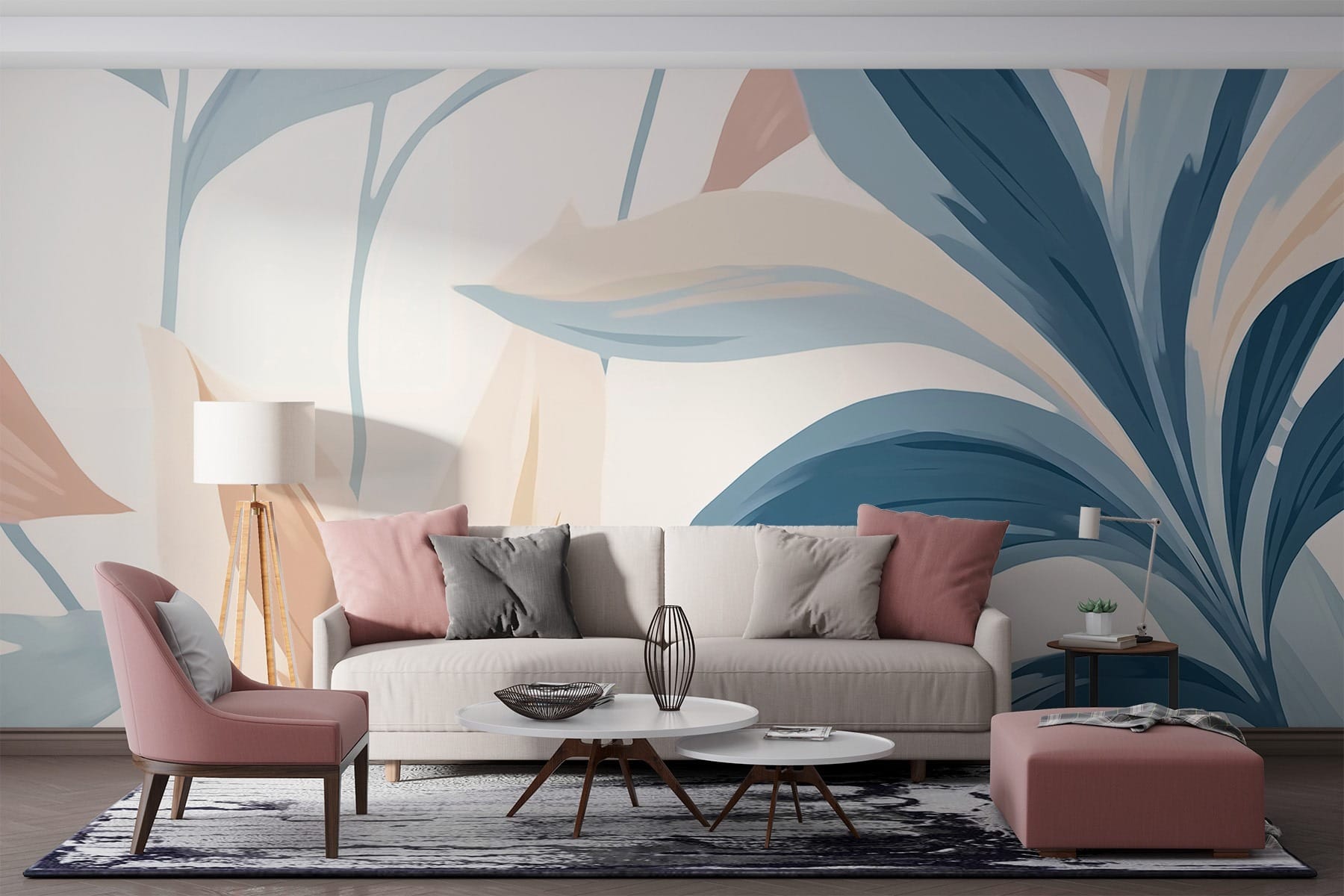 Natural hues and flowing shapes