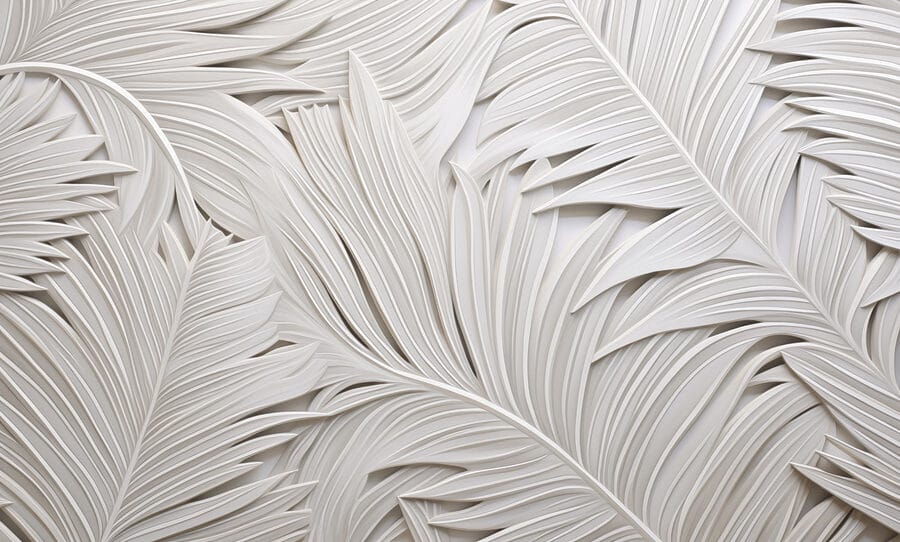 White paper cut out of leaves White paper cut out of leaves