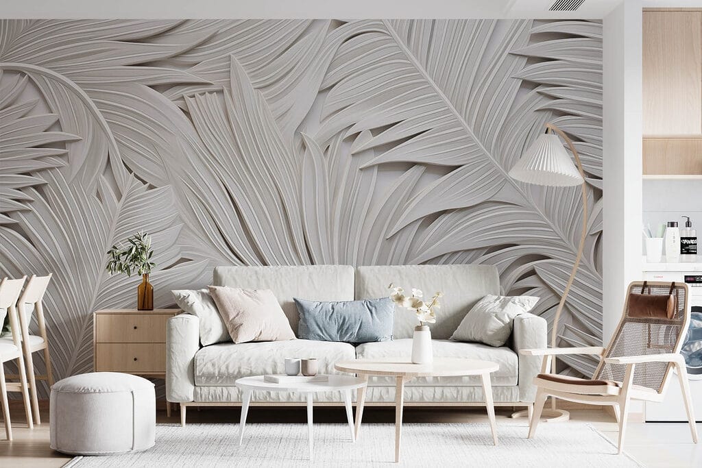 White paper cut out of leaves