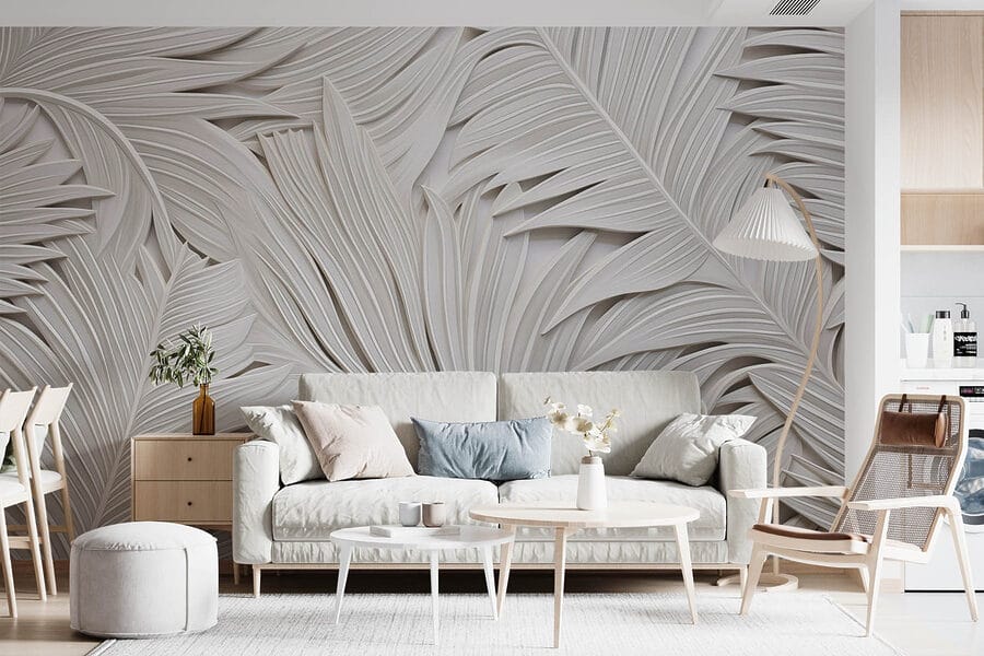 White paper cut out of leaves White paper cut out of leaves
