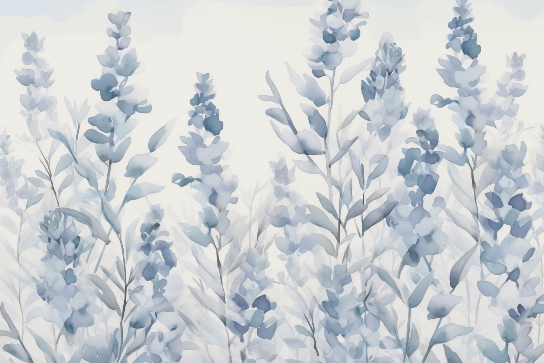 Painting of flowers and leaves