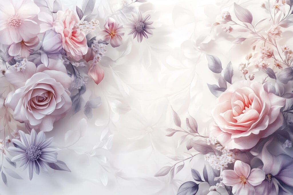 Delicate blossoms in soft hues