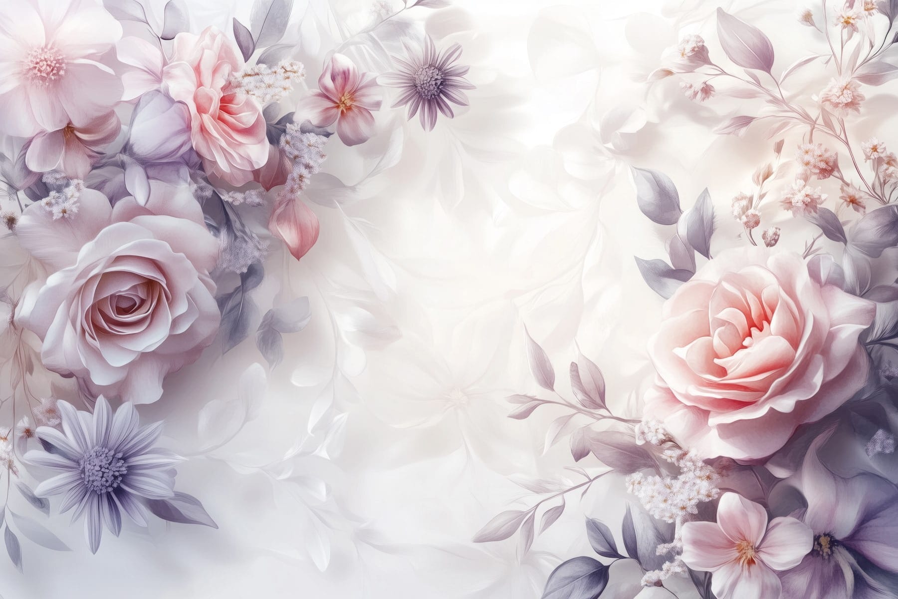 Delicate blossoms in soft hues