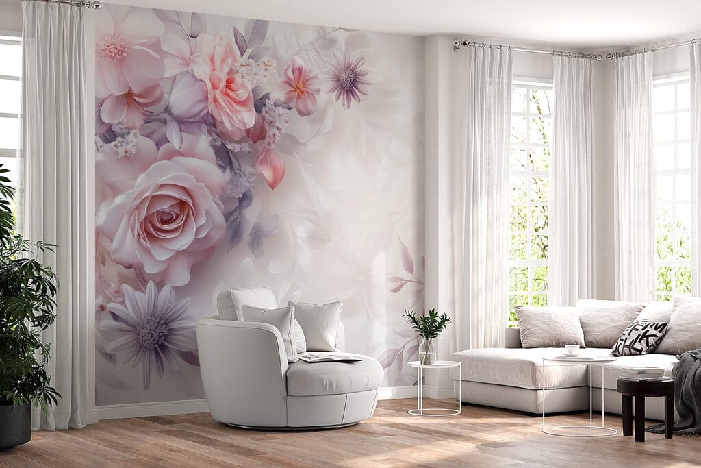 Delicate blossoms in soft hues