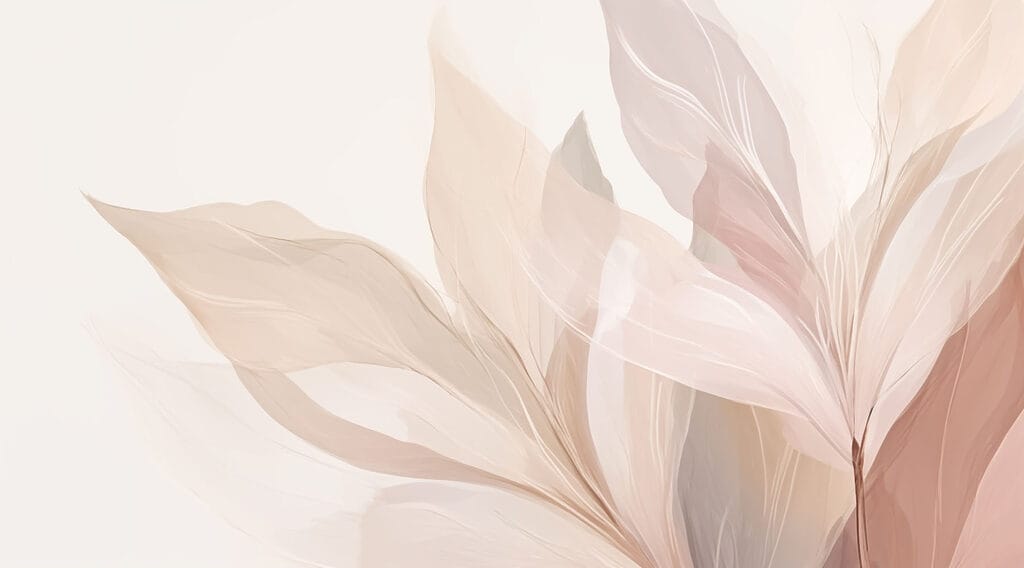 Dreamy pastel leaf compositions