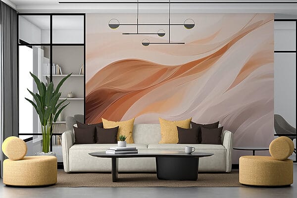 Soft waves of warm colors flowing Soft waves of warm colors flowing