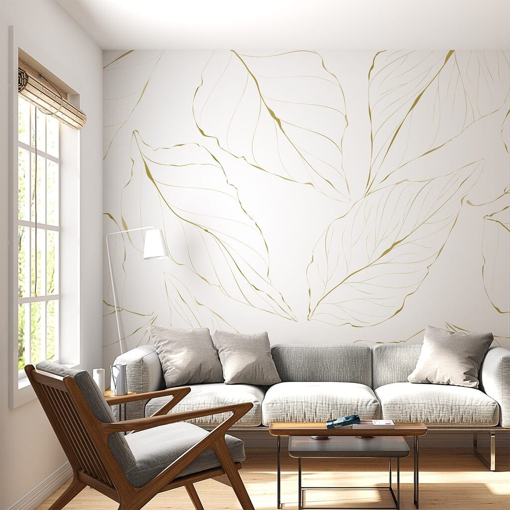 Pattern of leaves on a white background Pattern of leaves on a white background