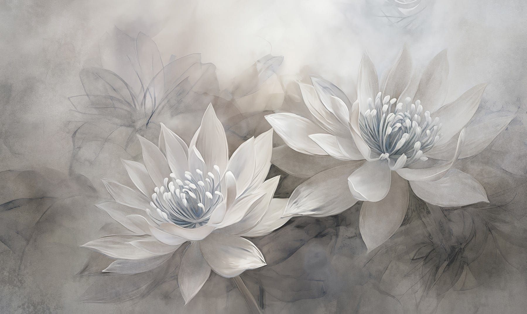 Delicate blossoms in soft hues